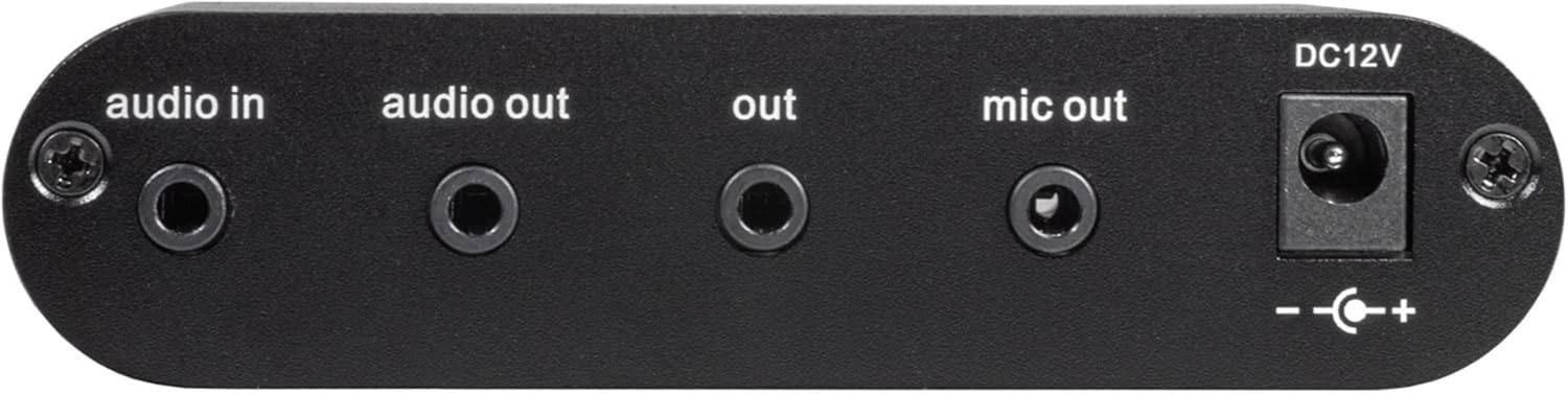 ECS WordBooster 3.5mm microphone amplifier boosts audio 22X (2,200%), built-in 3.5mm TRS stereo jack, crystal clear sound, can be used with electrets and common condenser microphones, USB power cord
