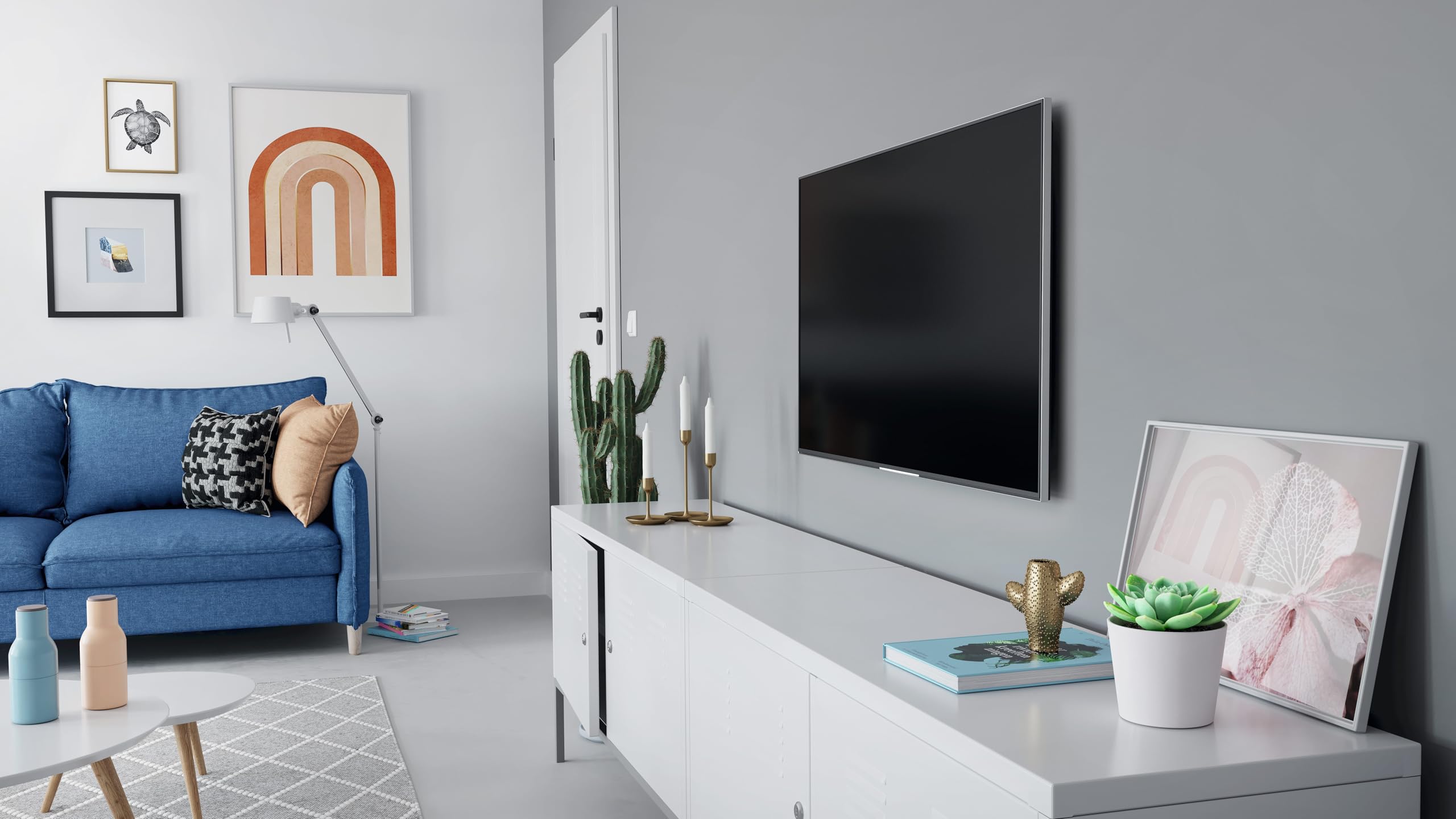 Supporto TV fissa 40-100 Pollici Max 75 Kg Staffa Parete VESA 600x200 - Dettaglio