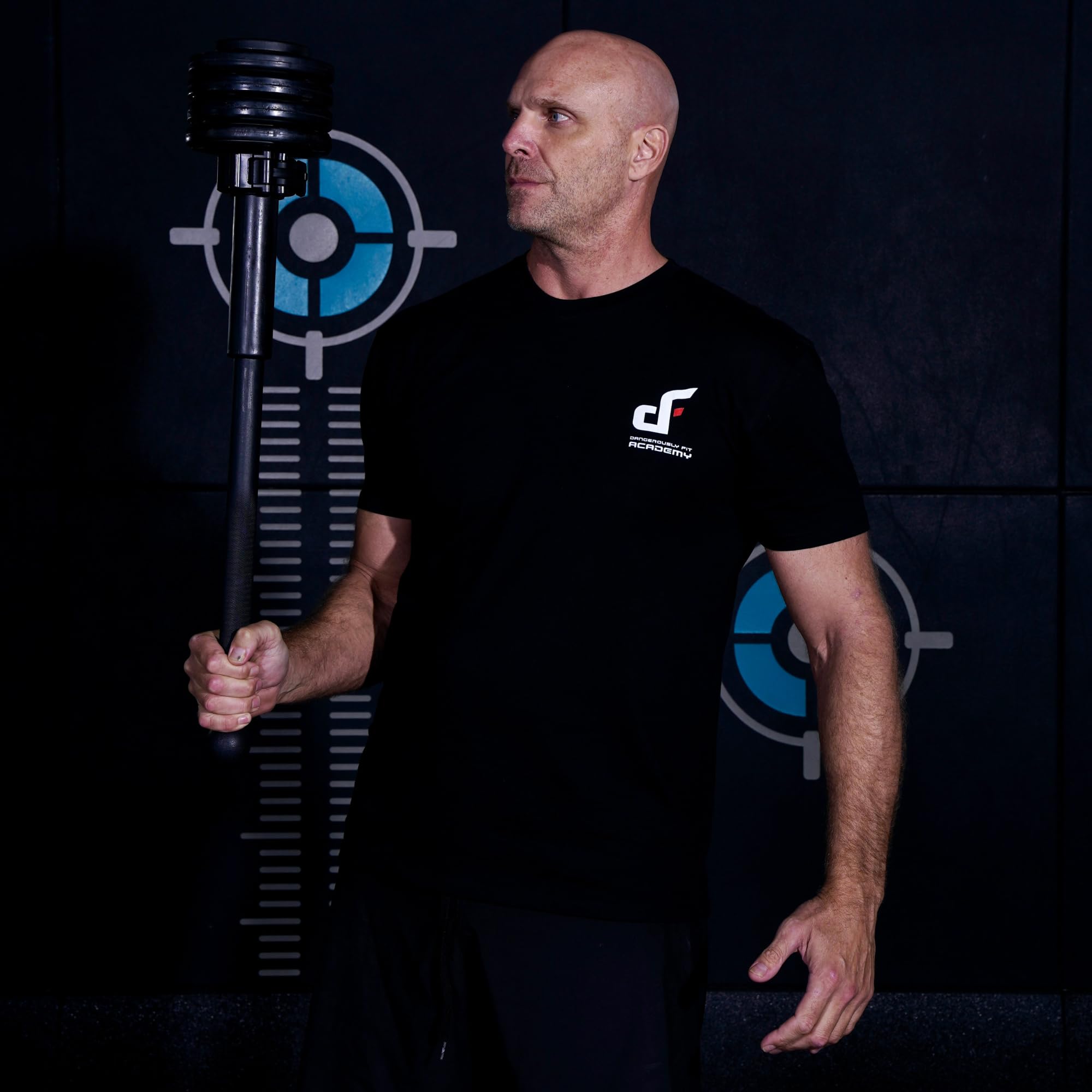 Maverick Torque Pro – verstellbarer langer Stahlschläger – kurzer Streitkolben – gummierte Schlägerglocke – Krafttrainingsgerät für Ganzkörpertraining, Heim- und Fitness-Studio