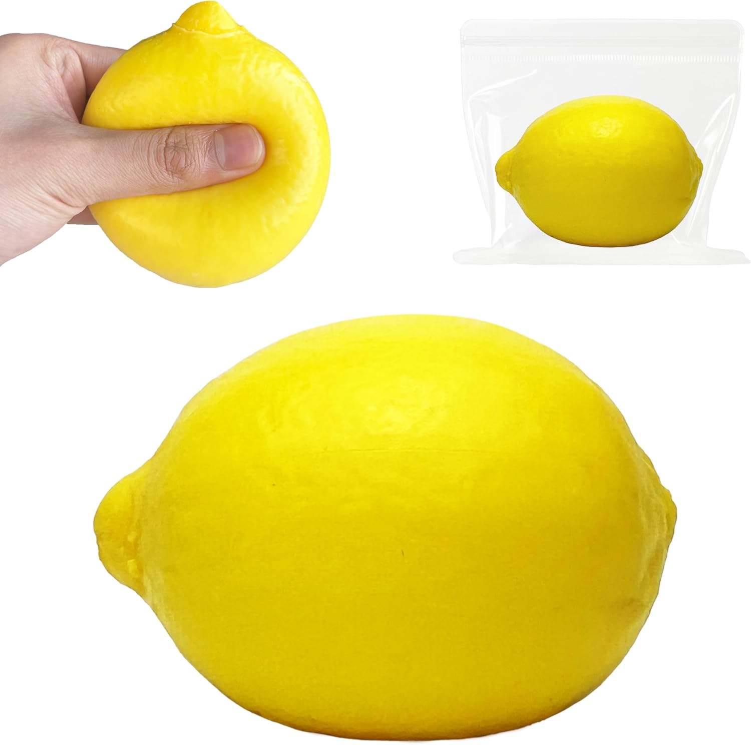 ZTATU Fruit Taba Squishy Fidget Toys for Kids – Realistic Lemon Stress Balls for Adults & Kids Fairly soft Sensory Squish Ball – Stress Relief Toy for Office – Birthday, Christmas, Easter Party Favors
