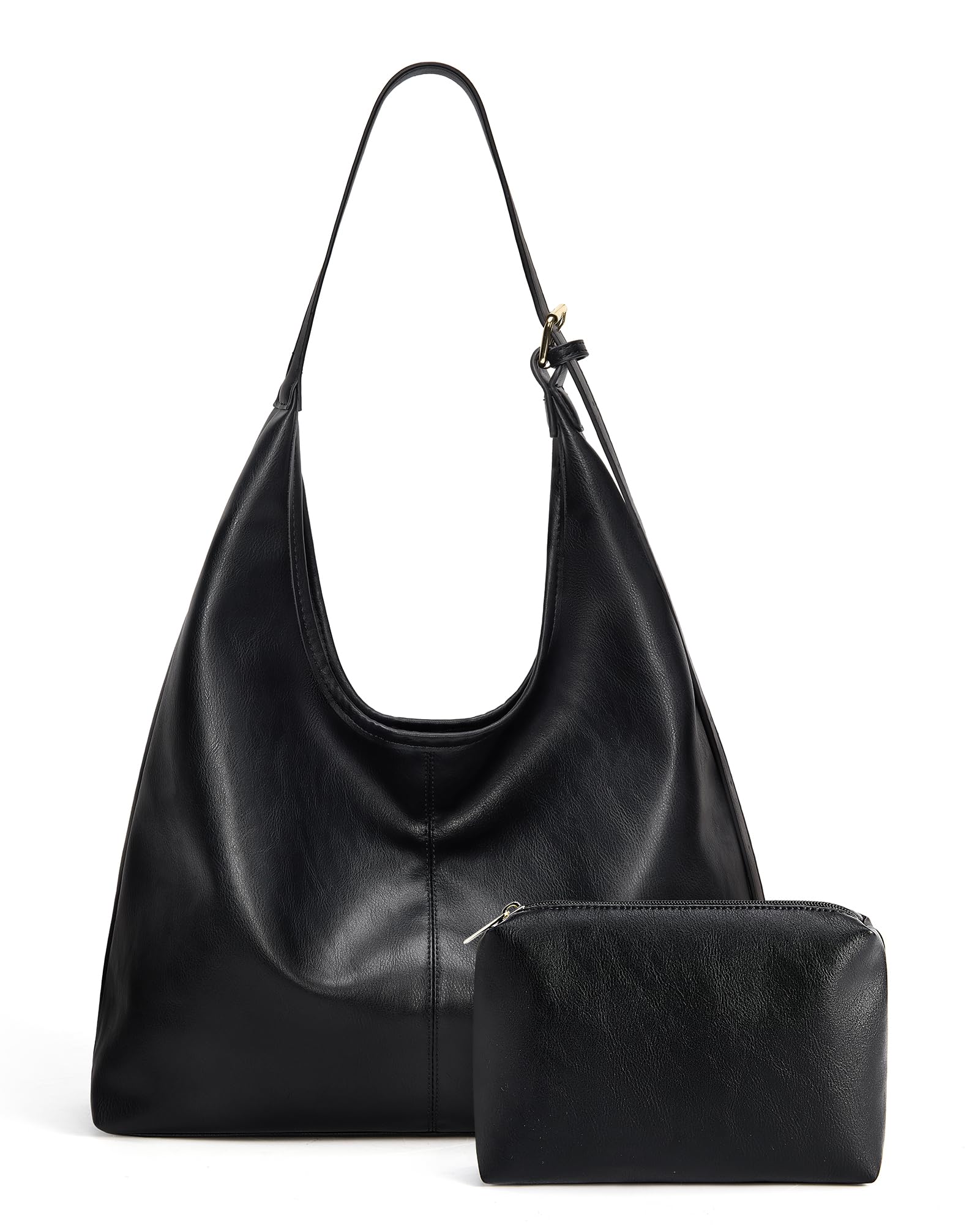 Missnine Hobo Bags Purses for Women Soft Shoulder Bag Vegan Leather Tote Crossbody Purse Ladies Slouchy Handbag with