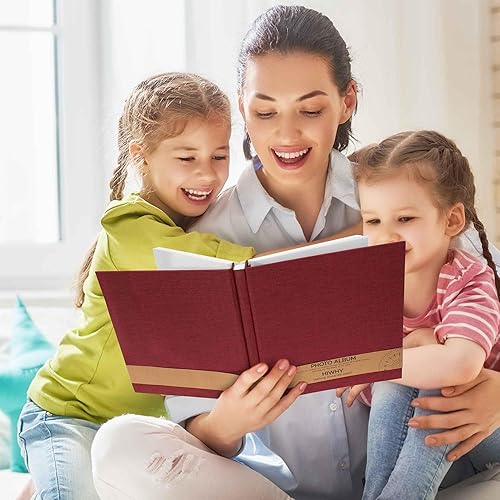 Miniatura 5 de Hiwhy Álbum de fotos autoadhesivo para fotos de 4 x 6 pulgadas, álbum de recortes, álbum de recortes, 40 páginas adhesivas para familia, boda,