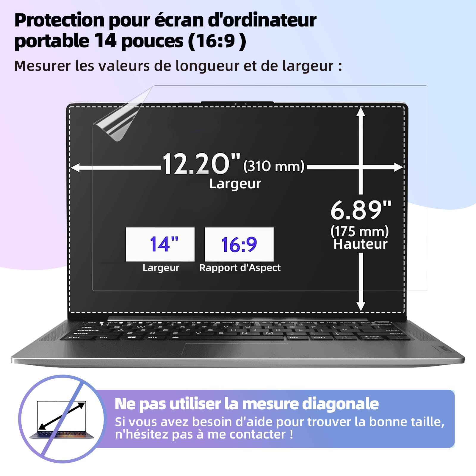 Mamol 2 Unità Protezione Dello Schermo per 14 Pollici 16:9 Aspetto, Anti-luce Blu Pellicola Protettiva Schermo Premium Per Schermo Pc Monitor, Anti Riflessi Protezione dello schermo per Computer