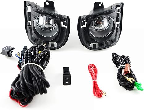 Fog Lights Compatible With 2014-2016 Scion tC Fog Lamps Front Bumper Clear Lens with Bulbs H11 Included Harness Bezel Switch Pair