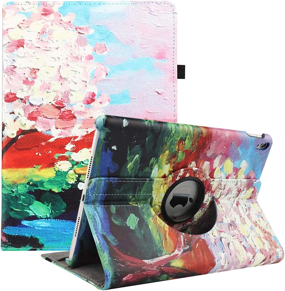 New iPad Air (3rd Gen) 10.5" 2019 / iPad Pro 10.5" 2017 Case, 360 Degree Rotating Multi-Angle Viewing Folio Stand Cases for Apple iPad Air 3 (10.5 inch) 2019 Release (Oil Painting)