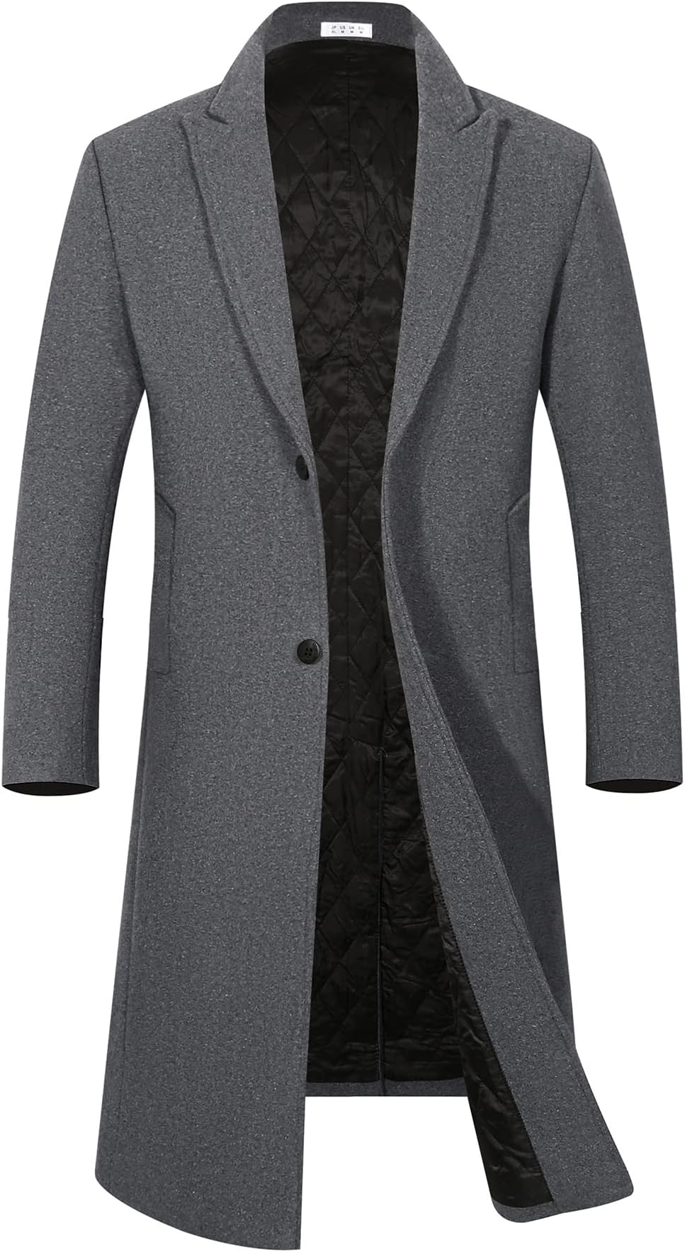 APTROMen's Luxury Full Length Trench Coat Long Wool Overcoat Winter WindbreakerGlobal Recycled StandardGlobal Recycled StandardGlobal Recycled Standard