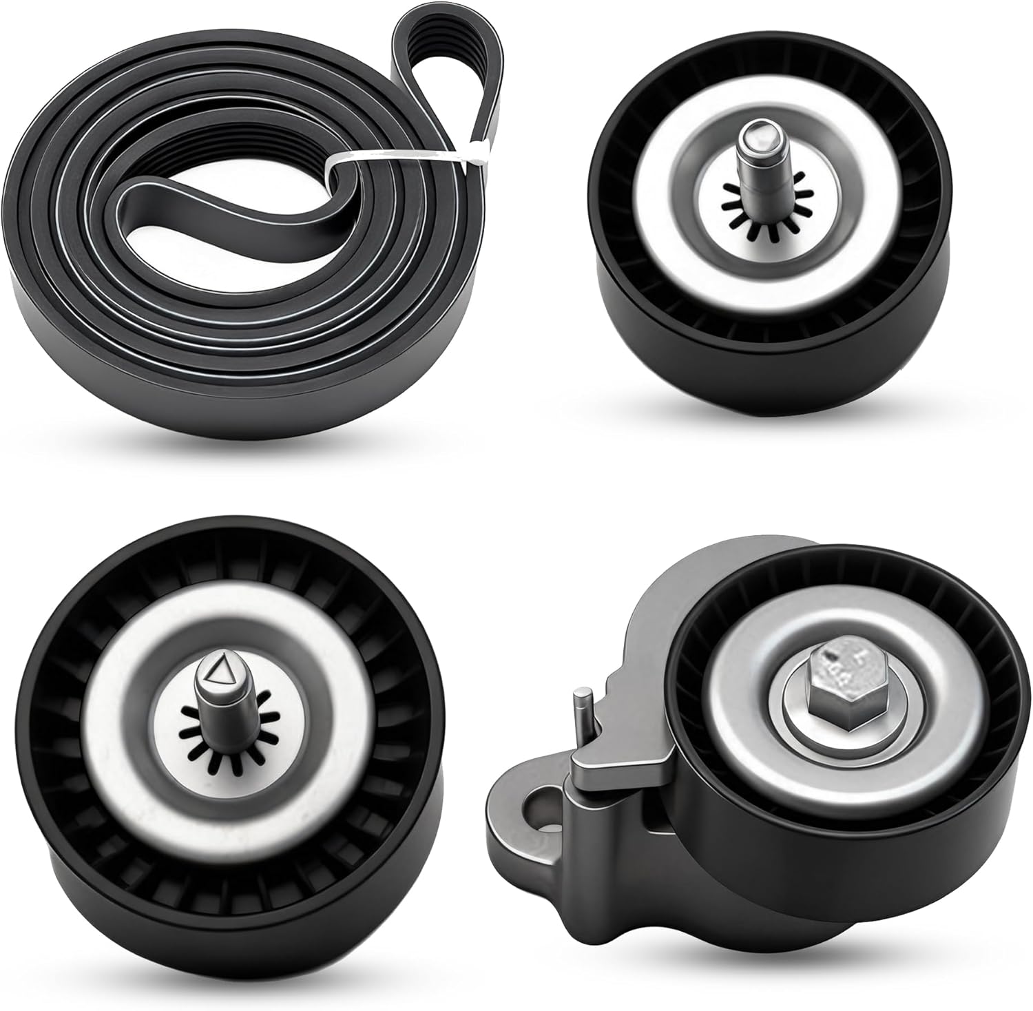 Serpentine Drive Belt Tensioner Component Kit 90K-39053 for Chrysler 200 2011-2014 for Sebring 2007-2010 for Dodge Avenger 2008-2014 for Journey 2009-2017 for Jeep Compass 2008-2017 36322 K061015