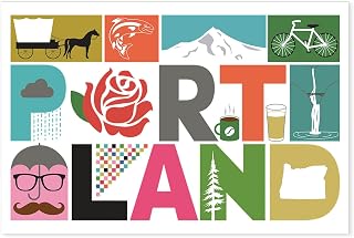 CafePress Unique Portland Block B Postcards (Package of 8), 6"x4" Printed Note Card