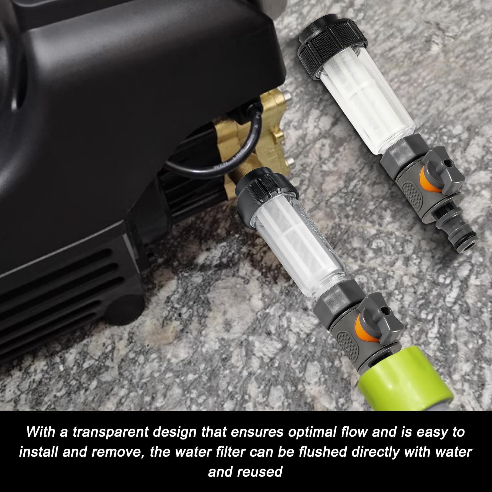 Wasserfilter Wohnmobil 2 Stück, Vegena Wasser Vorfilter 3/4 Zoll mit 8 Ersatzsieb und Schnelladapter mit Regulierventil, Wasserfilter Camping, für Wohnmobil Wohnwagen Caravan Boot Zubehör