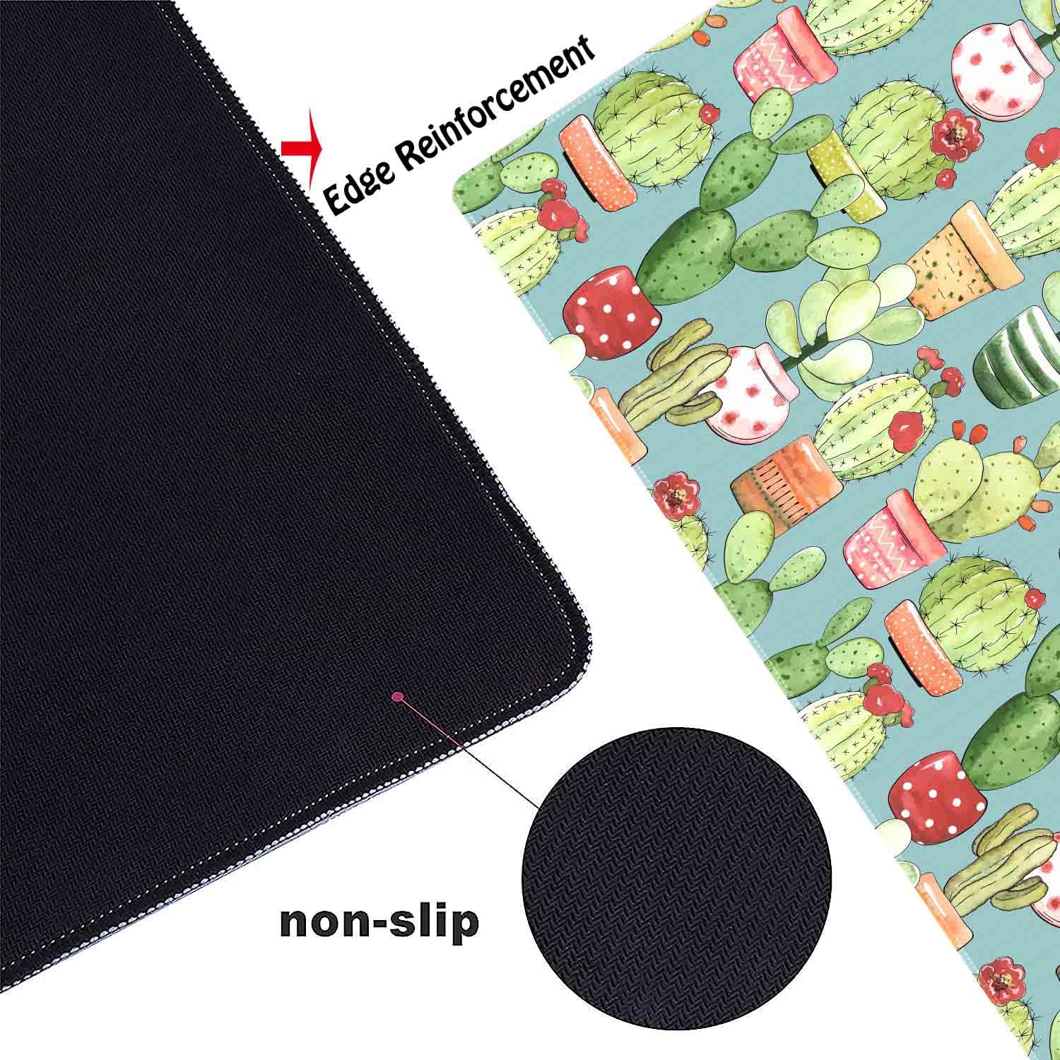 Pink Flamingos Non-Slip Rubber Large Mouse Pad For Desk Large Gaming Mouse Pad Xxl Extended Mouse Pad With Stitched Edges Non Slip Base Water Resist Pad Desk Mat 35 4x15 7inch