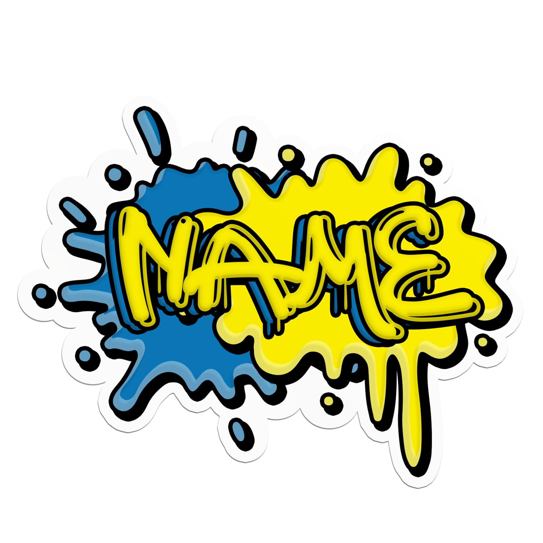 Custom Graffiti First Last Name Sticker Personalized Aesthetic Street Style Waterproof Vinyl Decal for Water Bottles Tumblers Laptops Hard Hat Kindle