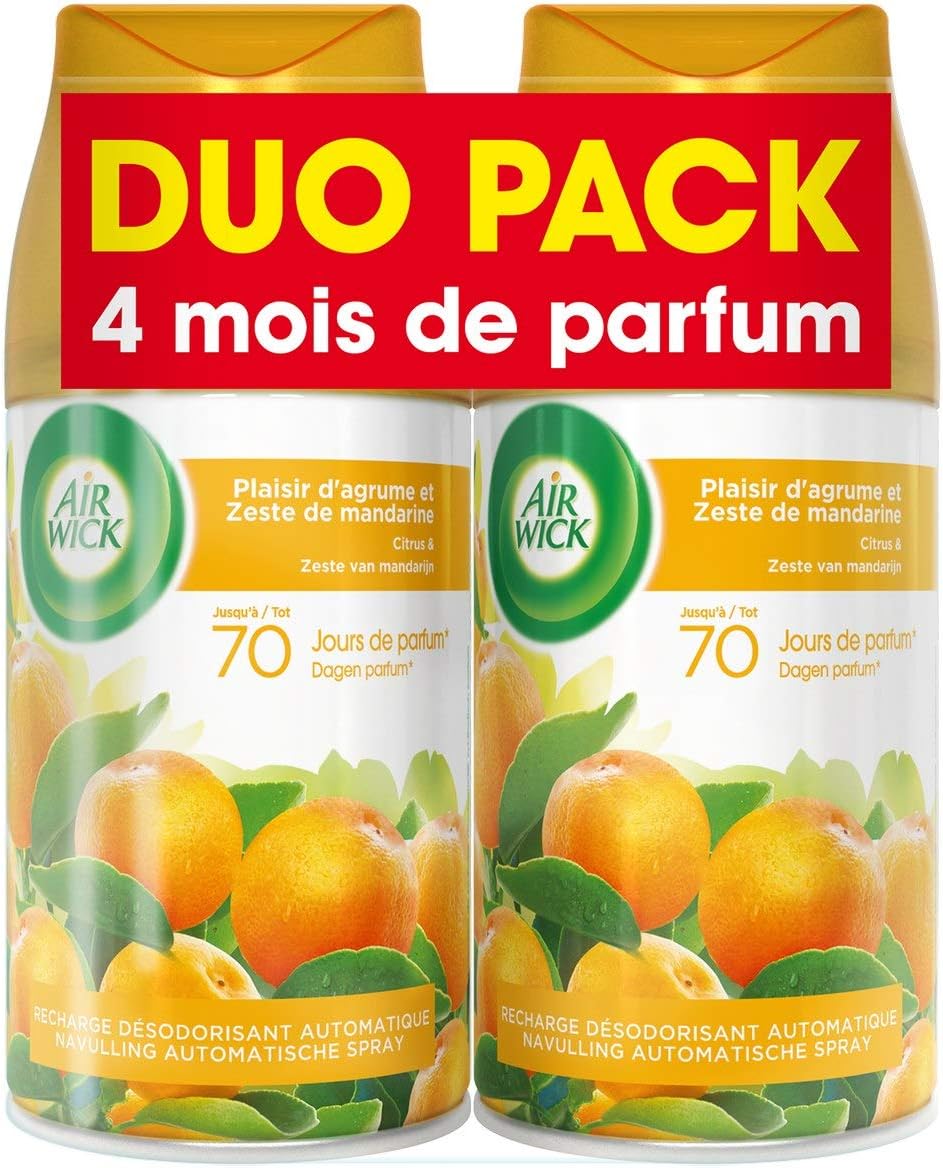 Air Wick Pack de 2 Désodorisants Recharge pour Diffuseur FreshMatic ...