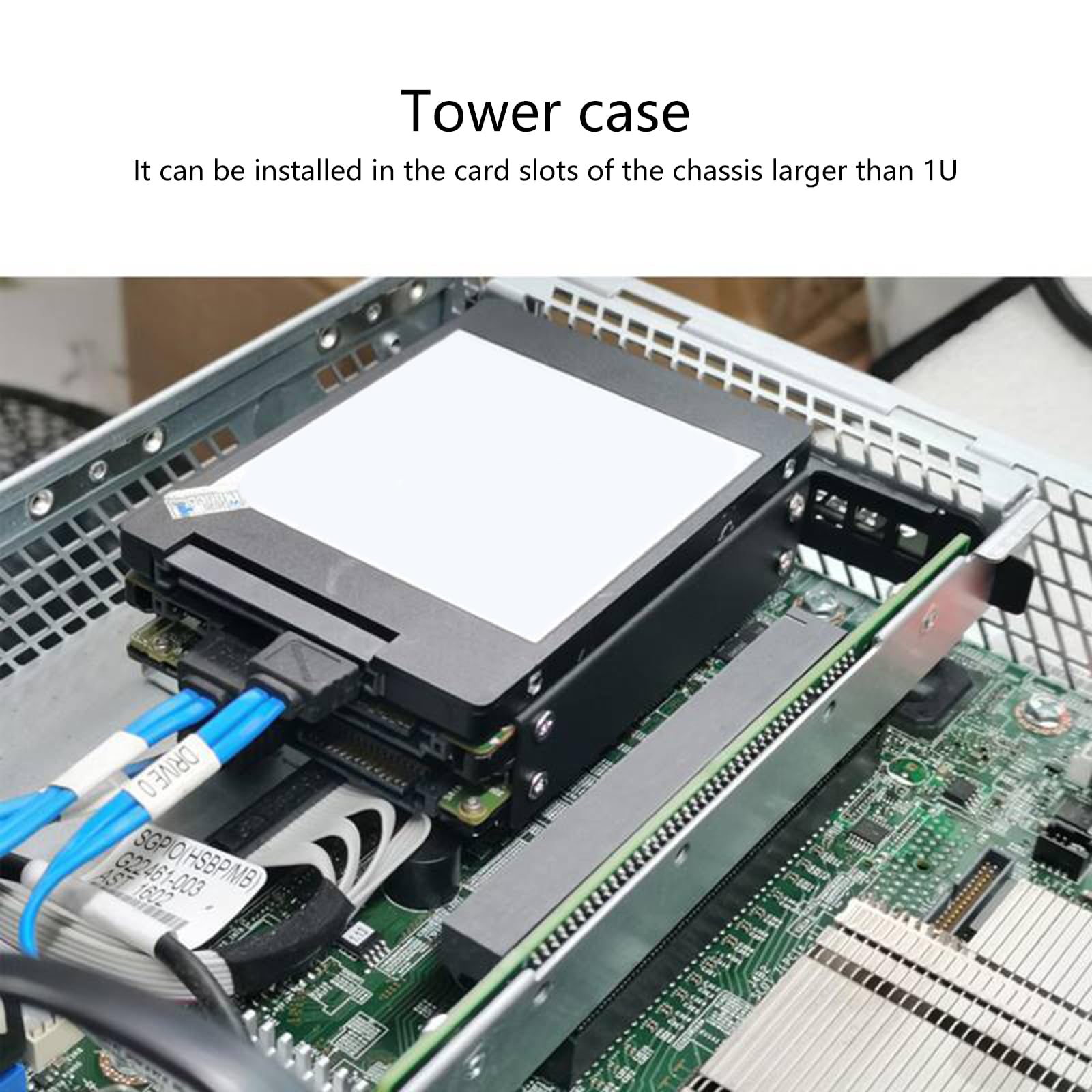 Staffa di montaggio stabile per computer desktop per slot per schede di espansione telaio in metallo per archiviazione sicura staffa di montaggio SSD