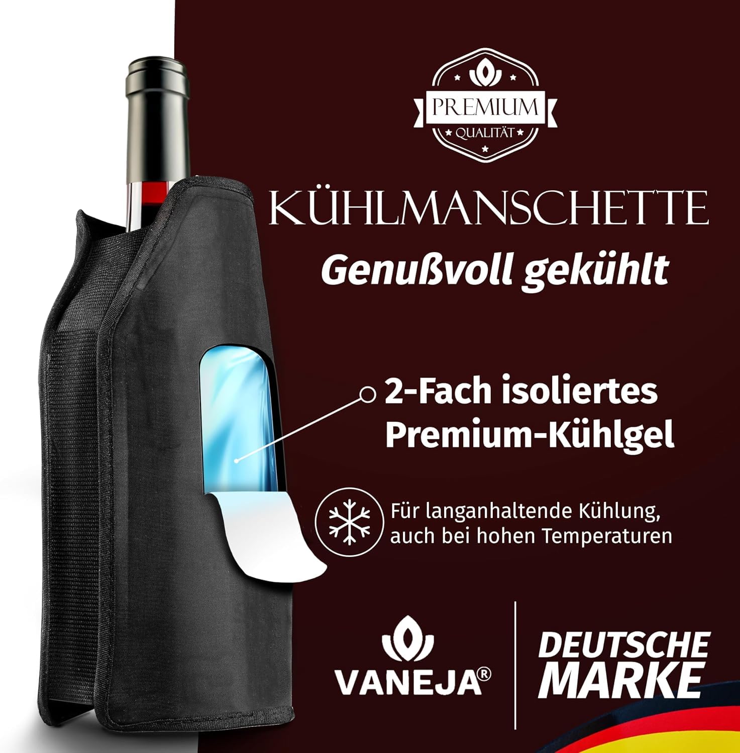 Lot de 4 refroidisseurs de bouteilles – Manchon réfrigérant pour