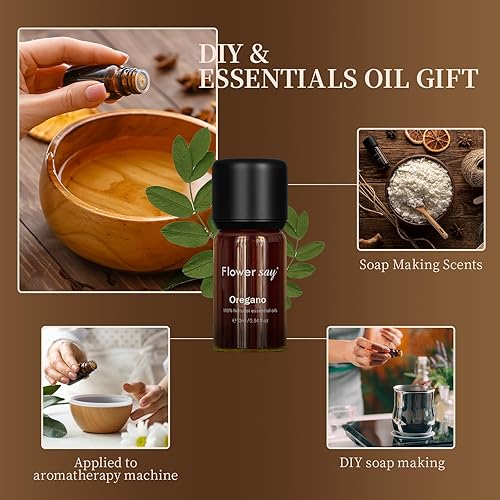 Miniatura 4 de Aceite esencial de orégano de 0.34 onzas, 100% puro y natural, sin diluir, aceites esenciales de grado terapéutico prémium para difusor, cuidado de