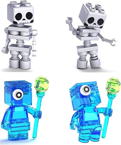 Miniatura 3 de Juego de juguetes de construcción de Halloween con calabaza, fantasma, esqueleto, demonio, momia, bloque de construcción, juguete Jack O Lantern,