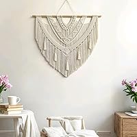 Vista 3 de guzhiou gran tapiz de macramé (Borla con cuentas)