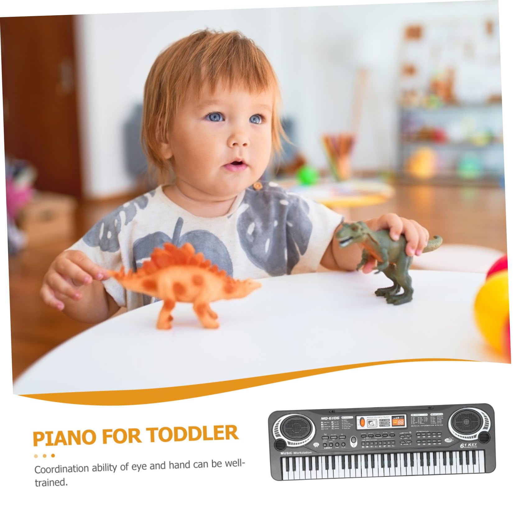 SUPVOX Piano Jouet Électronique Éducatif pour Garçon et Filles 61 Touches Abs Multifonction Améliore Audition Apprentissage Musical Bébé Garçon et Filles
