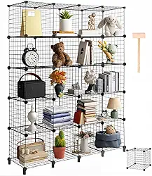 Estante Organizador Aramada Balcão de Atendimento Expositor de Loja 20 Nichos Prateleira Multiuso, Nichos Prateleira Aramada, Estante Organizadora Guarda Tudo, Preto