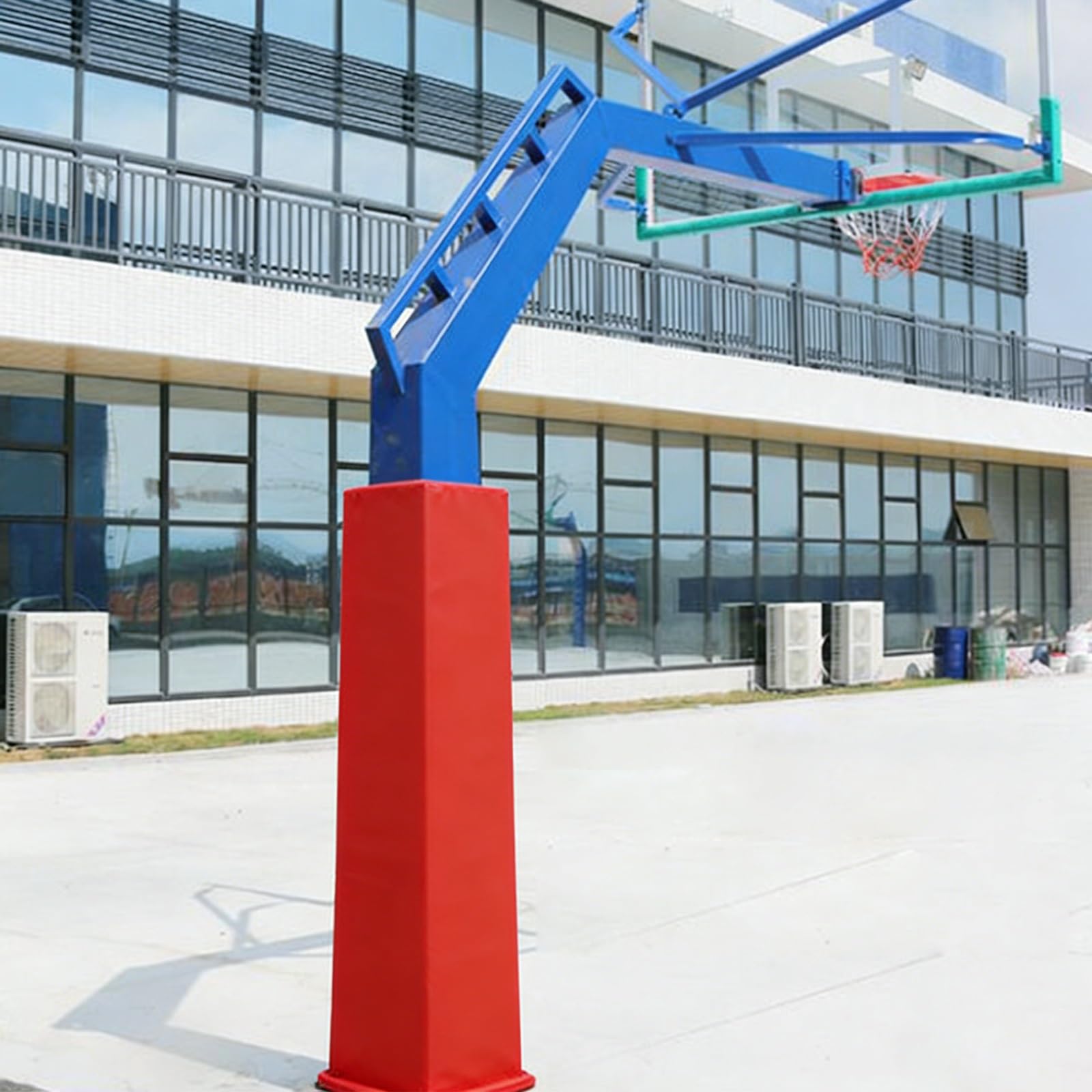 Acolchado para bastón de baloncesto: almohadilla cuadrada envolvente para protección de postes, cubierta de seguridad acolchada para gimnasios y garajes