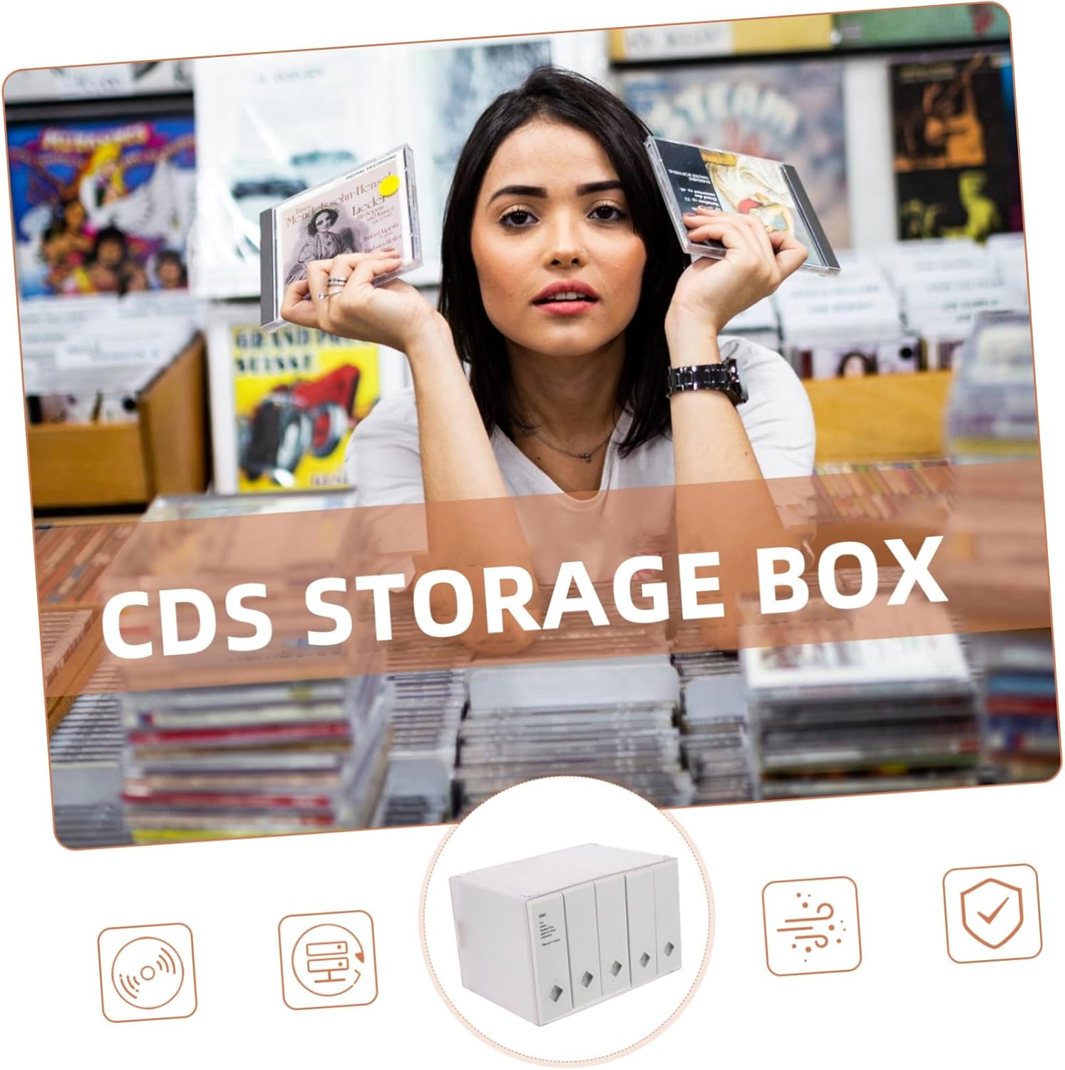 Large Capacity Cd Storage Case Vinyl Discs Organizer Cd Holder Disc Bag Non-woven Material