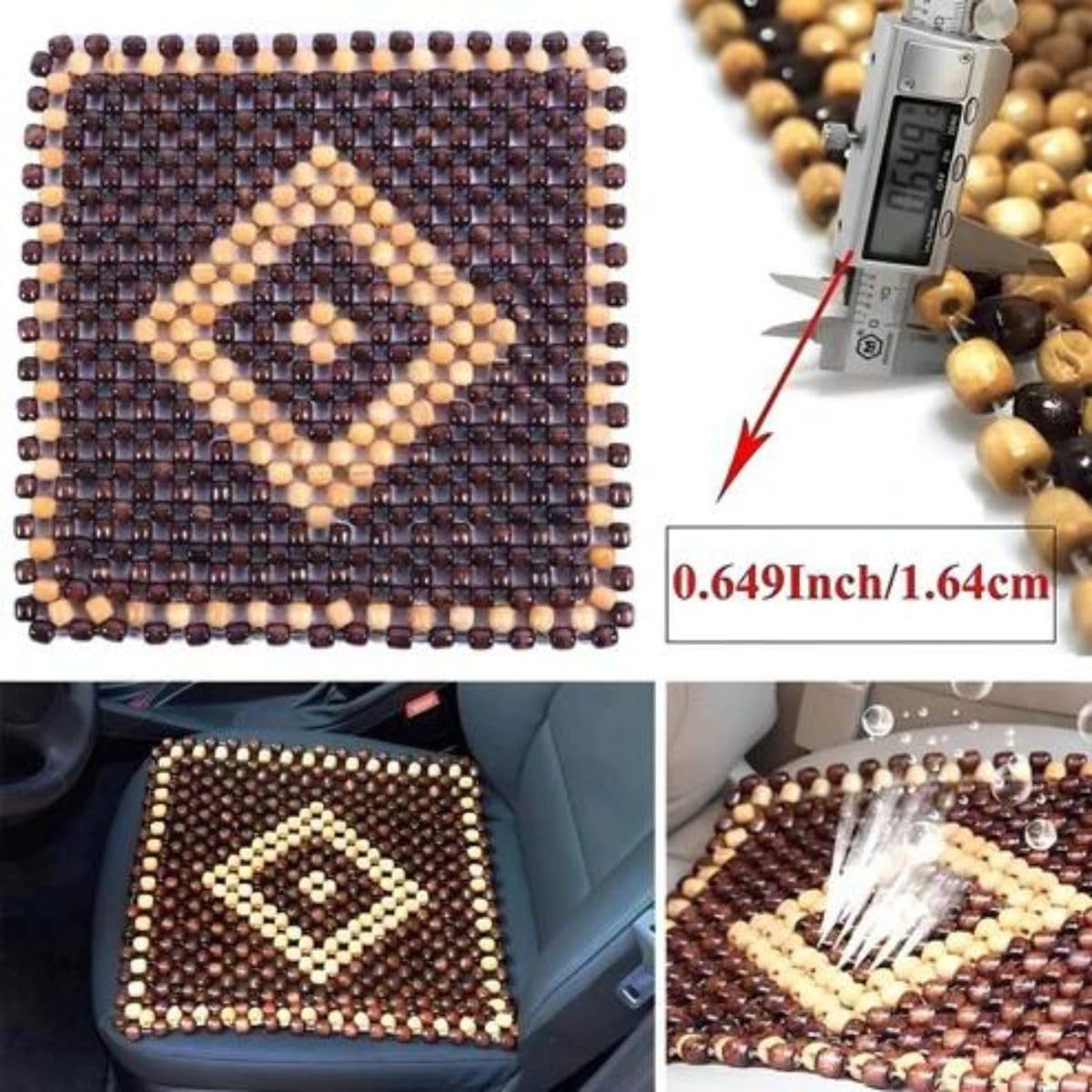 Comfortinglives Wooden Bead Car Seat Cover 100% Natural Comfortable & Breathable Wooden Car Seat Seat Cushion for All Cars Office Chairs Use Comfortinglives Wooden Bead Car Seat Cover 100% Natural Comfortable & Breathable Wooden Car Seat Seat Cushion for All Cars Office Chairs Use