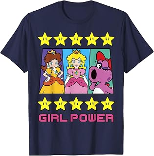 Super Mario Daisy Peach Birdo Girl Power Poster T-Shirt