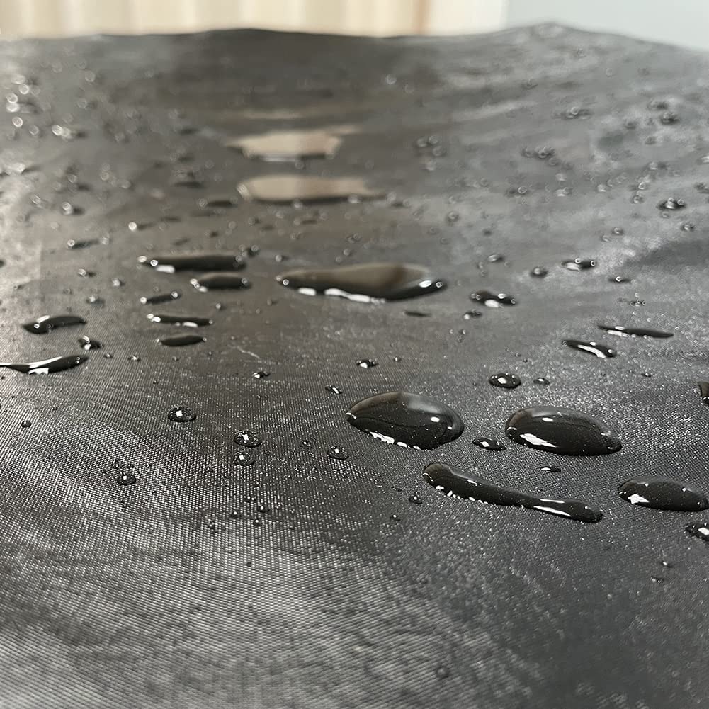 Copertura per mobili in rattan, impermeabile, antipolvere, antivento, per mobili da esterni, panno Oxford 210D con coulisse, portalo con te (nero, dimensioni: 200 x 160 x 70 cm)
