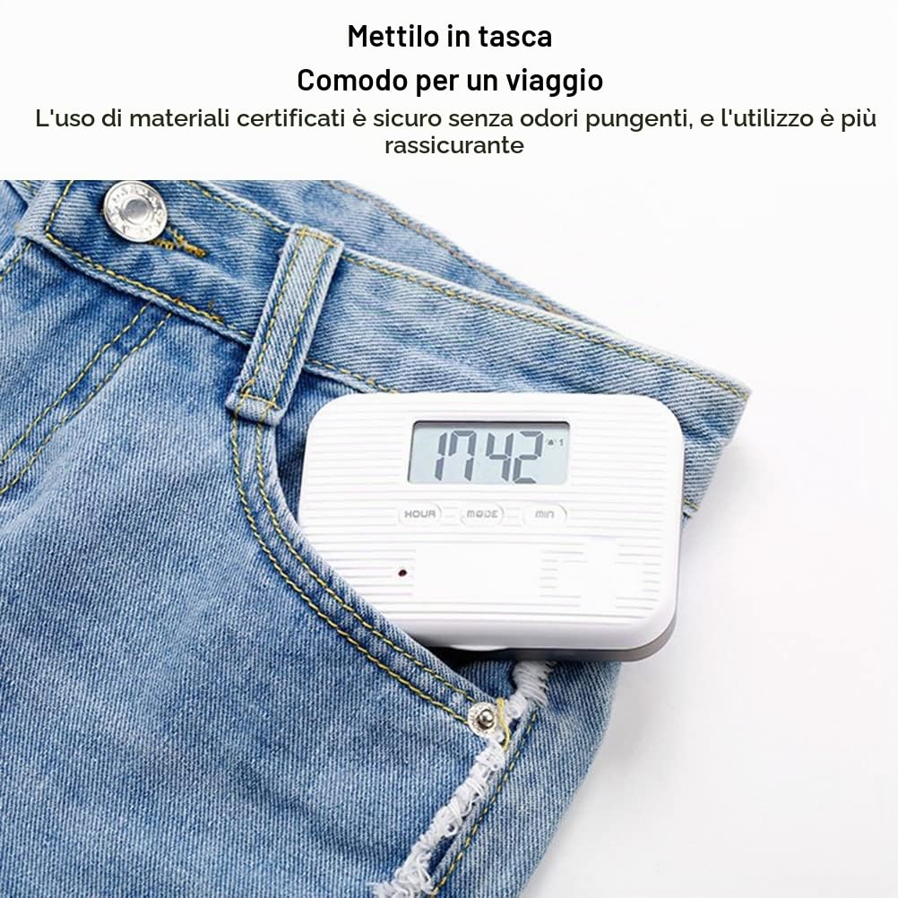 Portapillole Quotidiano,Dispenser di Pillole con Allarme Organizzatore di Pillole Elettronico con Display LCD 6 Scomparti Promemoria Pillole Digitali Mini Portapillole Portatile da Esterno con Allarme