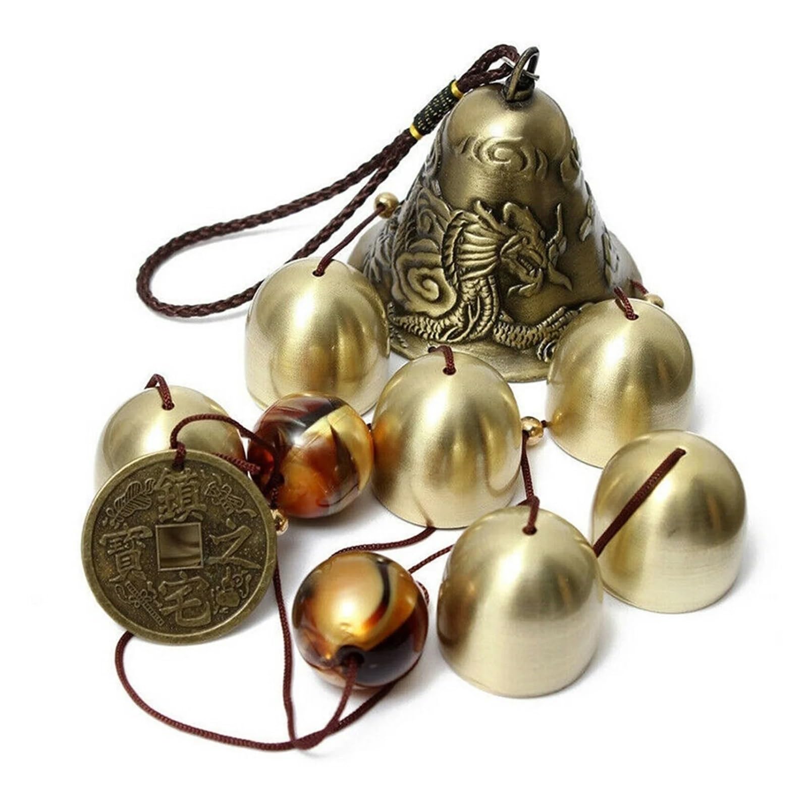 6 Bells Wind Chime Outdoor Metal Wind Chimes Yard Garden Hanging Ornament Decor Outdoor Garden