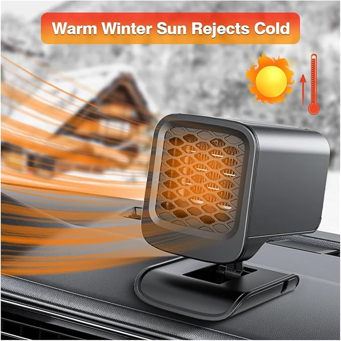 Calefactor Eléctrico Portátil para Auto 12V Convector con Ventilador miniatura 2