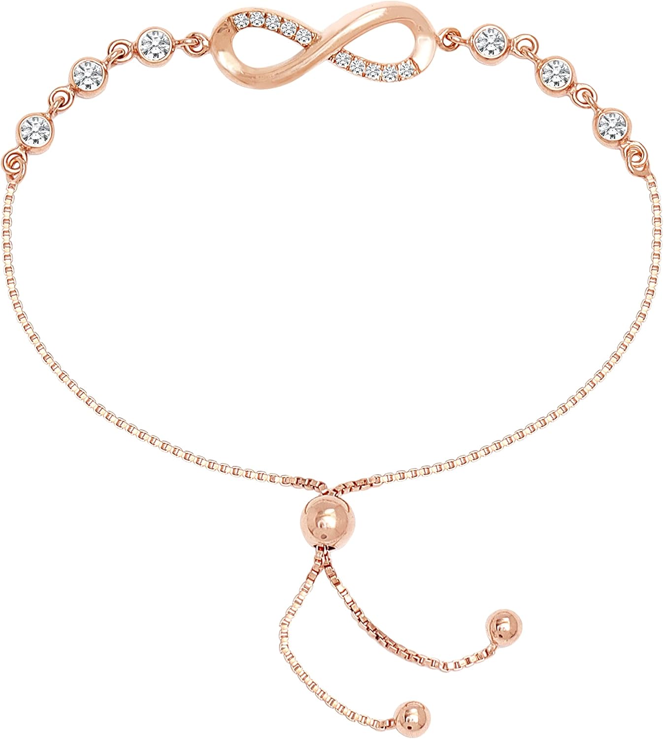 LeCalla 925 Sterling Silver Bolo Bracelet | Women's Italian Handmade Solid Adjustable Bolo Slider Bracelet | Lightweight Chain Bracelet Jewelry for Wife Girlfriend Her