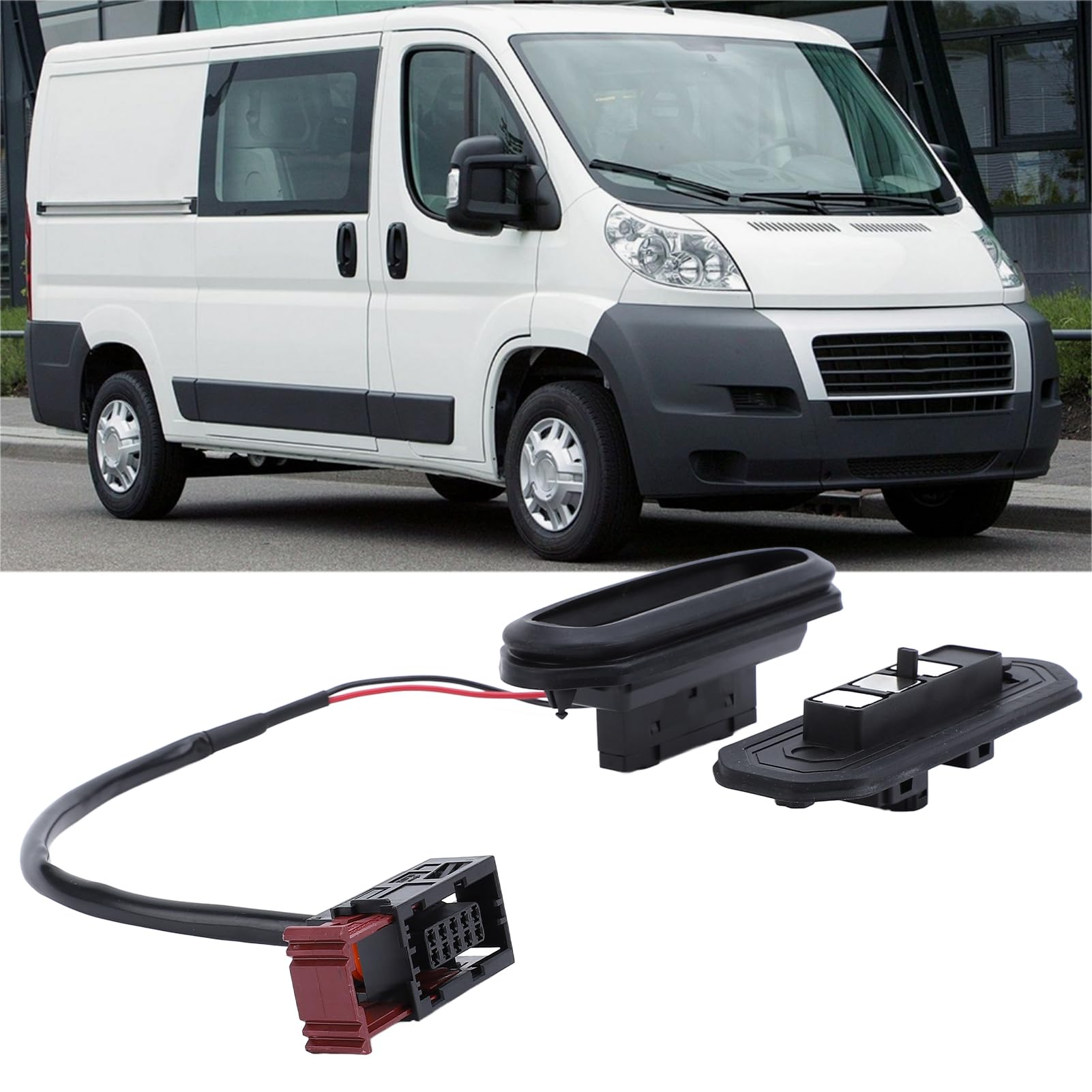 Yctze Interrupteur de de Porte Coulissante 1348483080, 2 Broches, 3 Broches, Performance Stable, Remplacement pour Ducato III 2006, Ensemble de Câblage de Plaque de
