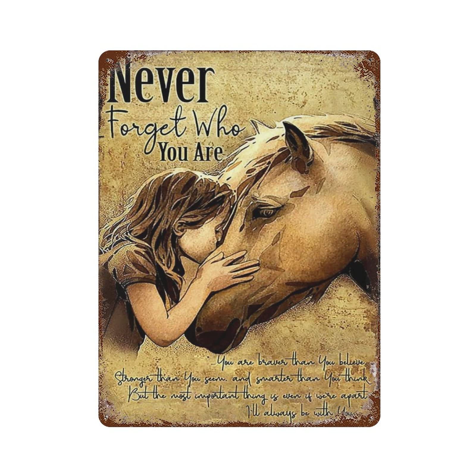 DJNGN Fun Ways to Celebrate Horse Never Forget Metal Tin Sign Retro Iron Painting Tin Poster Plaque Room Decor Kitchen Bathroom Farm Club Bar Cafe Shop Men Cave Home Wall Decor Gift Ideas