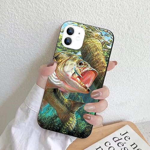 Miniatura 4 de Funda de moda para iPhone 11, Bass Fish Jumping a prueba de golpes, diseño transparente, funda protectora delgada y suave