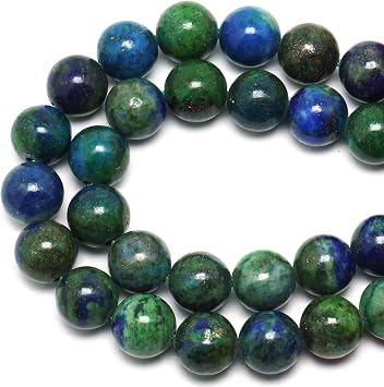 Natural Chrysocolla Stone Round Loose Gemstone Beads 8mm, 44-47pcs