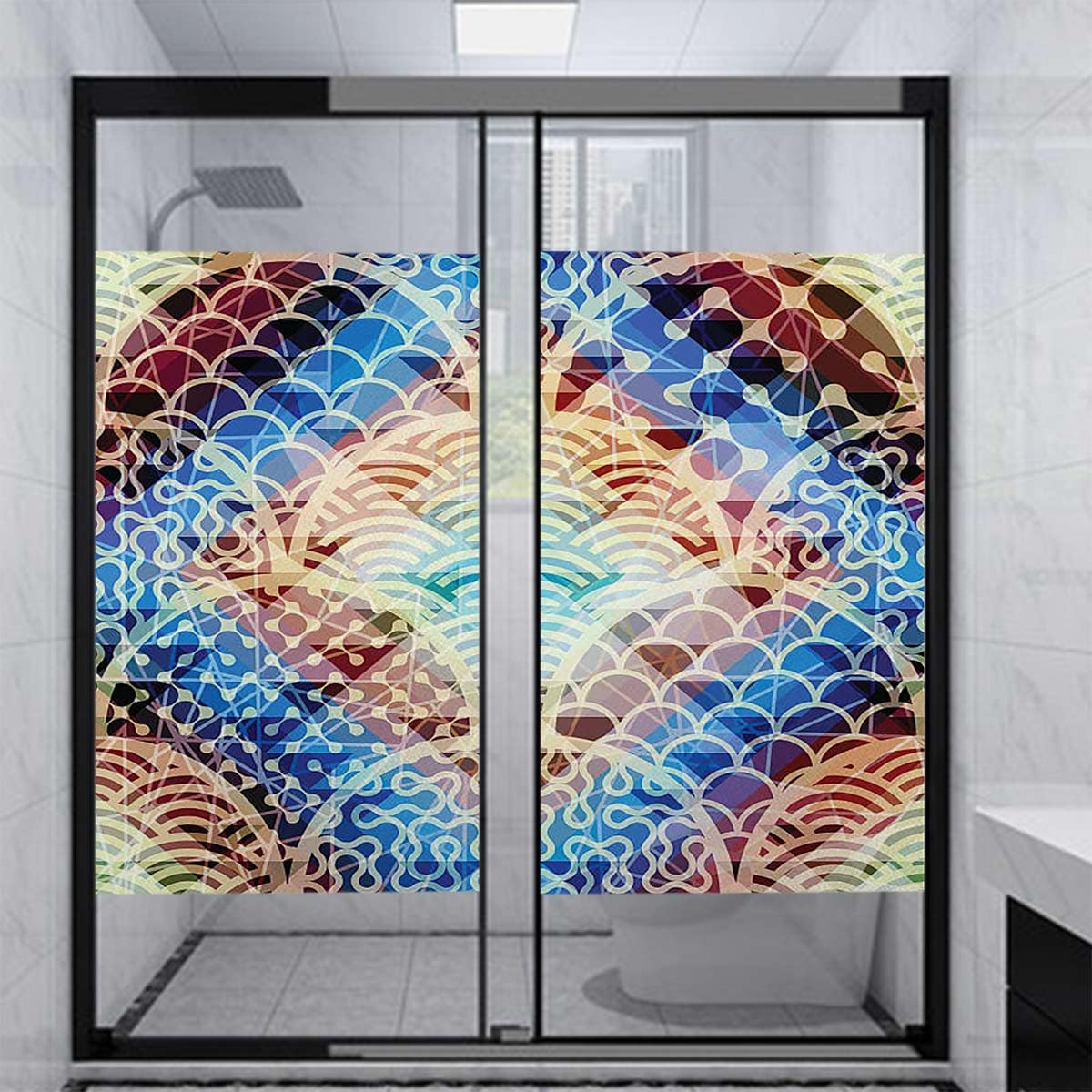 幾何学模様の多色ガラス装飾品 幾何学模様の多色ガラス装飾品