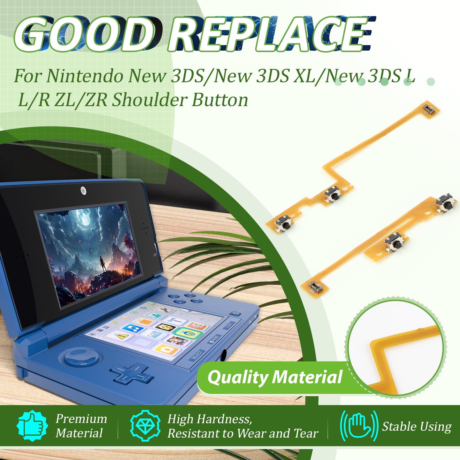 Para Nintendo Novo 3DS L/R ZL/ZR Botão de Gatilho de Ombro com