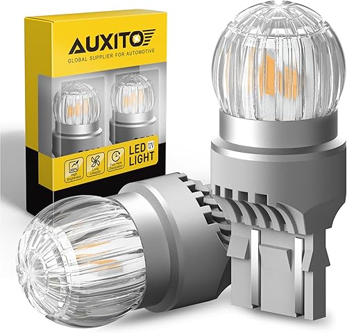 AUXITO 7443 Bombillas LED intermitentes amarillo ámbar 400% más brillantes, 7440 7444 7441 luces LED ámbar para luces intermitentes, luz de