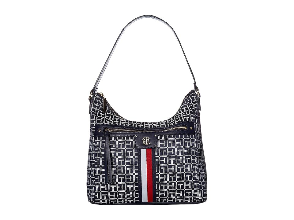 

Tommy Hilfiger Palmert Bucket Hobo (Navy/White) Hobo Handbags