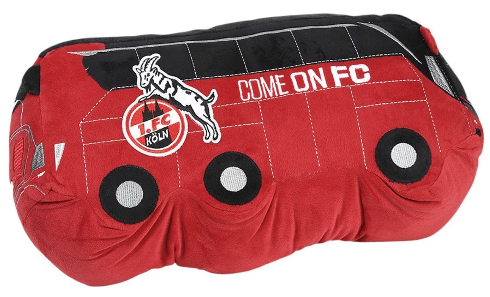 1. FC Köln Kissen - Mannschaftsbus - Kuschelkissen | Dekokissen - Plus Lesezeichen I Love Köln