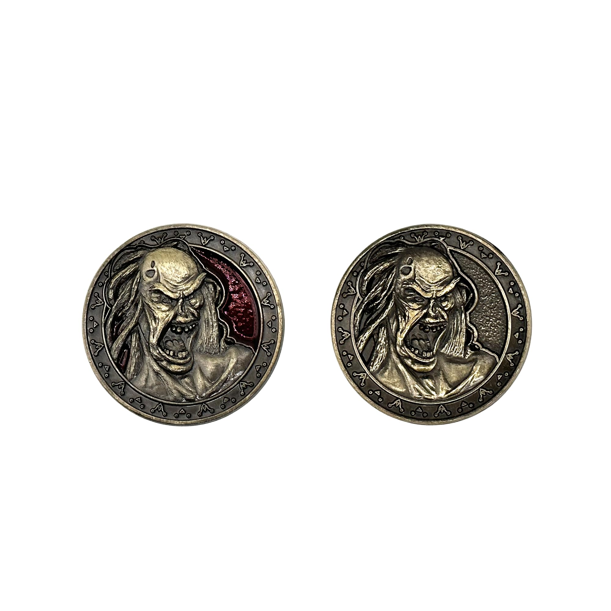 Norse Foundry Monster Coins – Zombies (10 Pack) | 25mm Zinc Alloy RPG Tokens with Red Enamel Finish | Premium Fantasy Props for DND, Pathfinder, Tabletop Gaming, Encounters & Collectible Sets