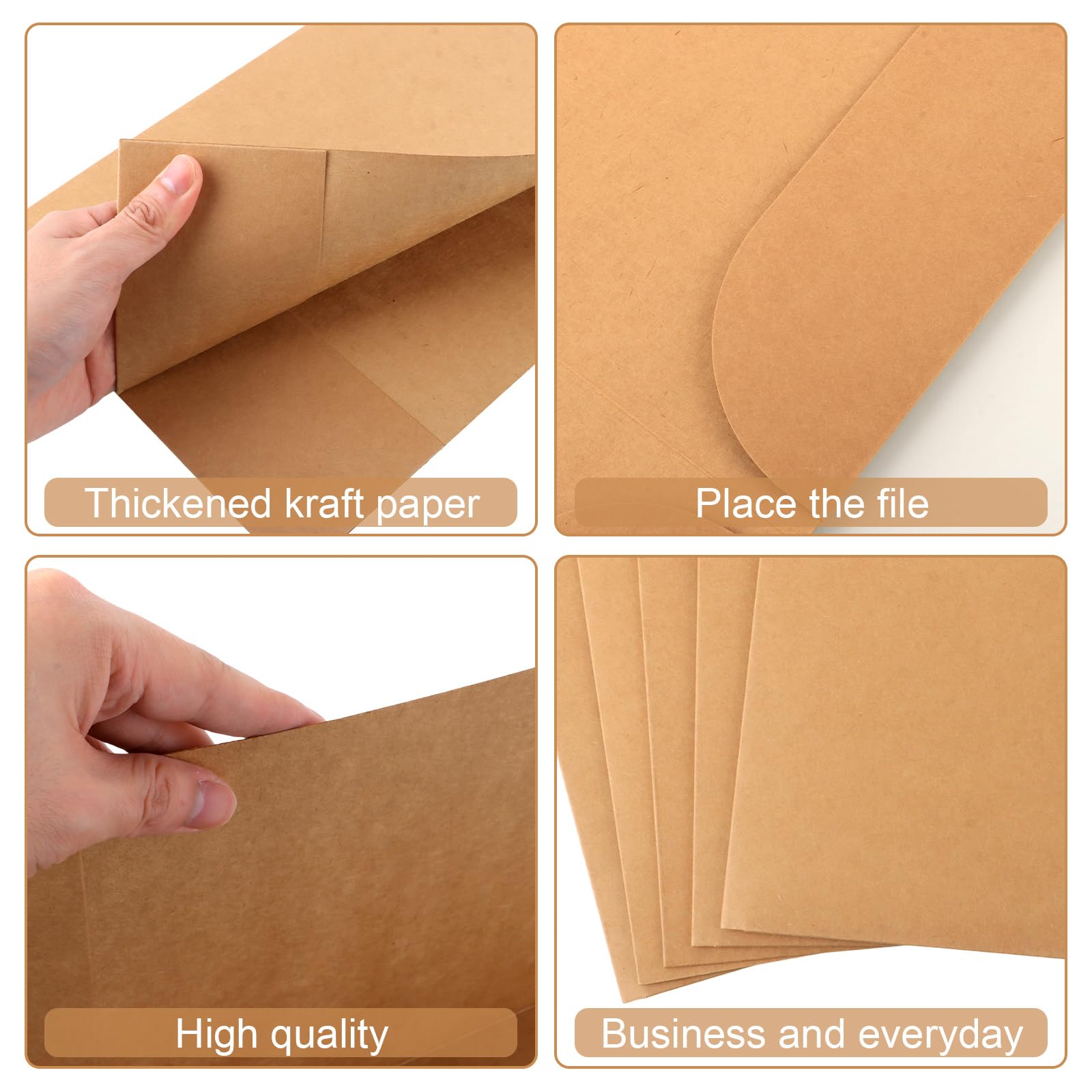 50 cartelline portadocumenti formato A4, in cartone da 350 g, con 2 tasche interne e scomparto per carte di credito, per ufficio