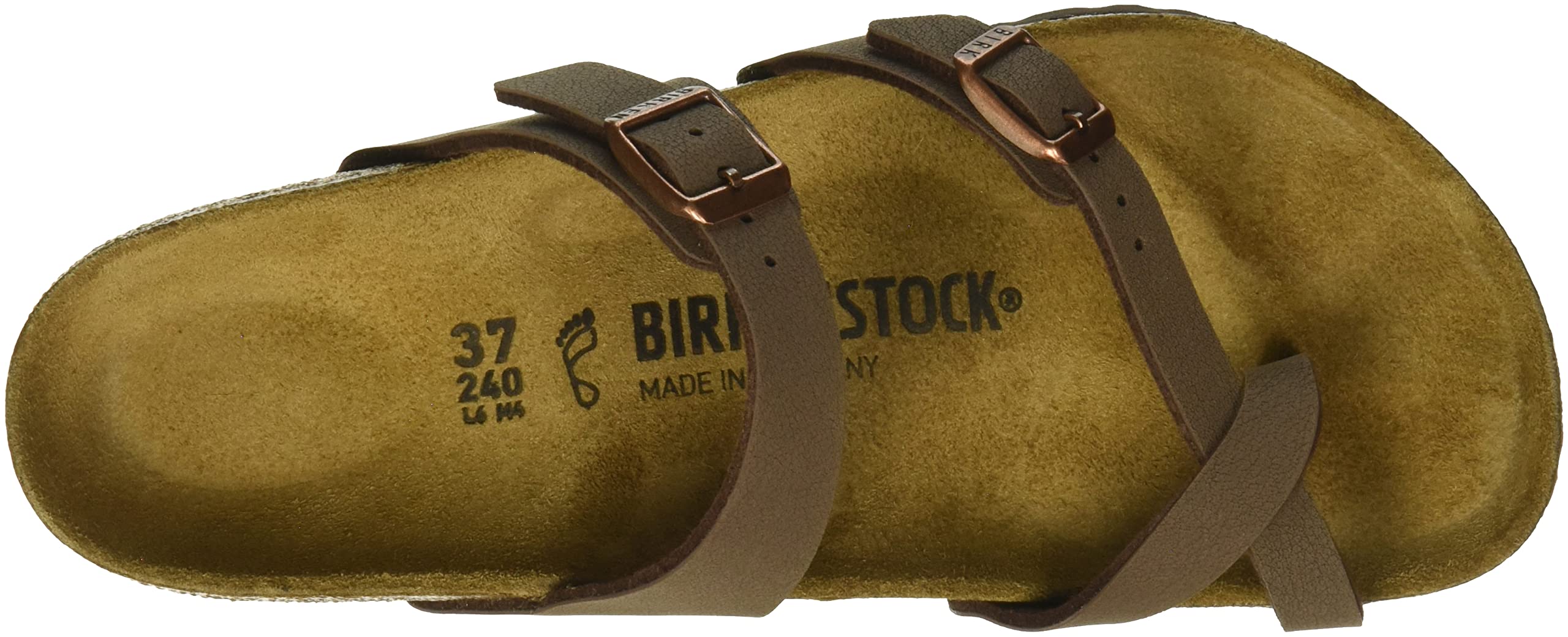 Birkenstock Women's, Arizona Shearling Lined Sandal - Narrow Width Mocha 37 M, 6