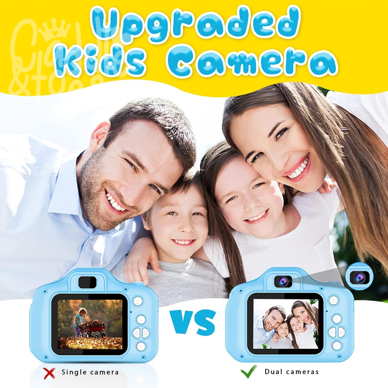 CADDLE & TOES Kids Digital Camera/Selfie Dual Lens/HD Camera/Video Recorder/Games/ 4GB SD Card(Included)/ 2.0 Inch Screen/High Battery Life/Gifts for Kids Girls Boys 4+ 5 6 7 8 (Ocean Blue) - Image 3 thumbnail
