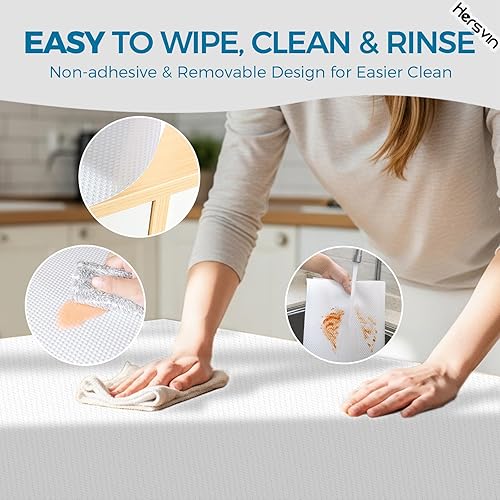 Miniatura 6 de Hersvin Shelf Liners - Alfombrillas de EVA para cajones de 16 pulgadas x 20 pies, almohadilla no adhesiva para armario, forro para gabinete de