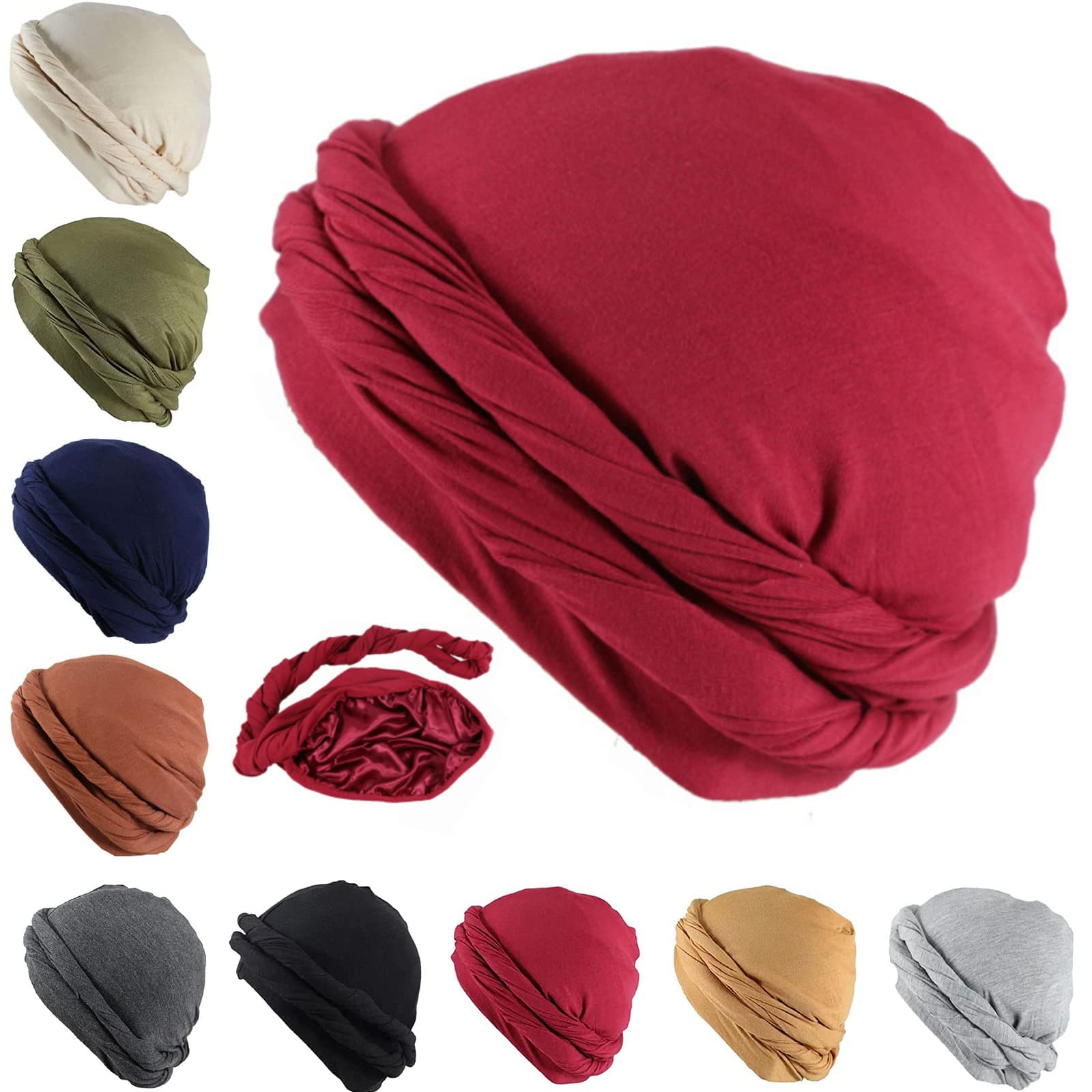 Durag Men Turban Wrap Turban Durag Skull Cap Beanie Skull Cap