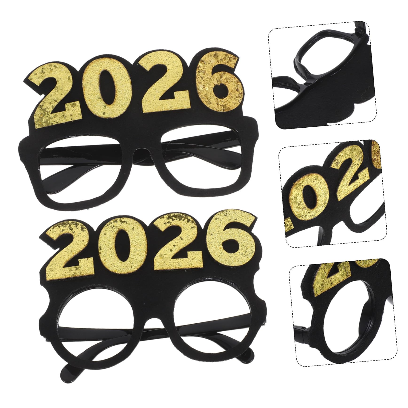 10 Piezas Unidades Gafas Brillantes Fiesta de Fin de Año Accesorio y Resistente para Graduación Festivos Complementos Divertidos para Photocall