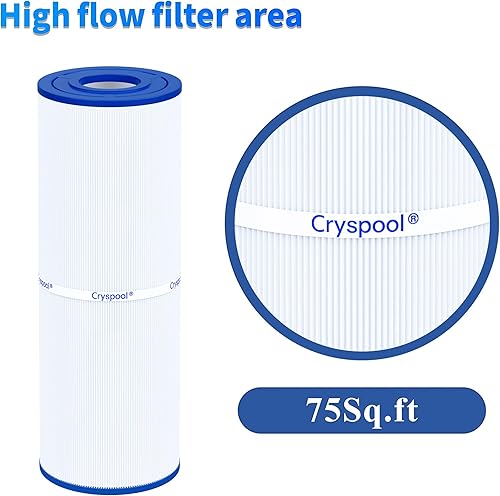 Miniatura 6 de Cryspool 05007 Filtro compatible con C-5374, PLBS75, R173600, 303433, 107092, 817-0015, S2G2 Spa 75 pies cuadrados, FC-2971, cartucho de filtro de
