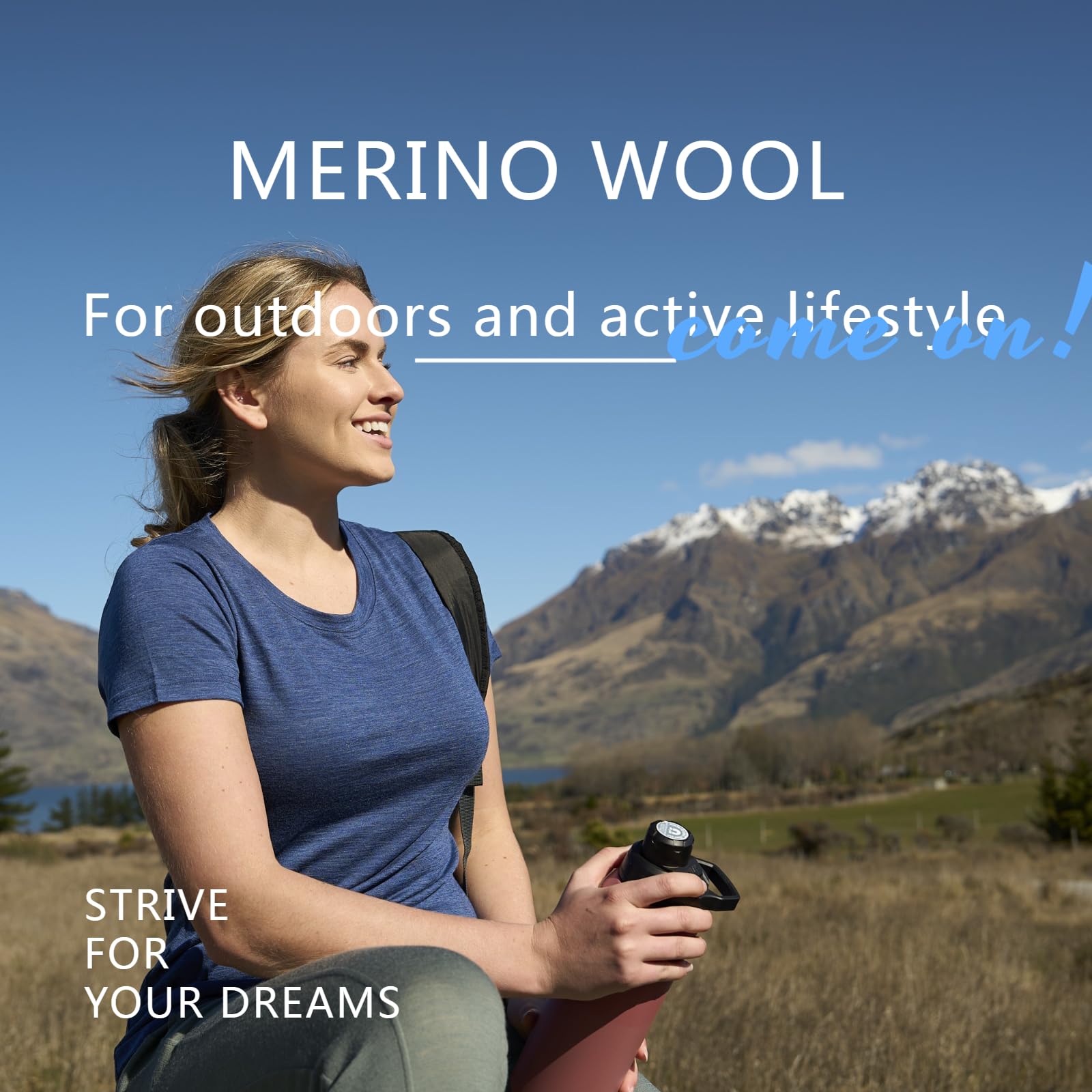 MERINNOVATION Merinowolle T-Shirt Damen Wandern und Outdoor Atmungsaktiv und Geruchsneutral Merino Unterwäsche Base Layer + Merinowolle Socks Size M Forest Green